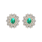 Load image into Gallery viewer, Stud earrings in yellow gold with white diamonds of 2.34 ct in weight