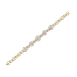 Load image into Gallery viewer, Statement bracelet in yellow gold with white diamonds of 1.92 ct in weight