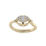 Load image into Gallery viewer, Elegant ring in yellow gold with white diamonds of 0.22 ct in weight