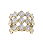 Load image into Gallery viewer, Diamond ring in yellow gold with white diamonds of 2.06 ct in weight