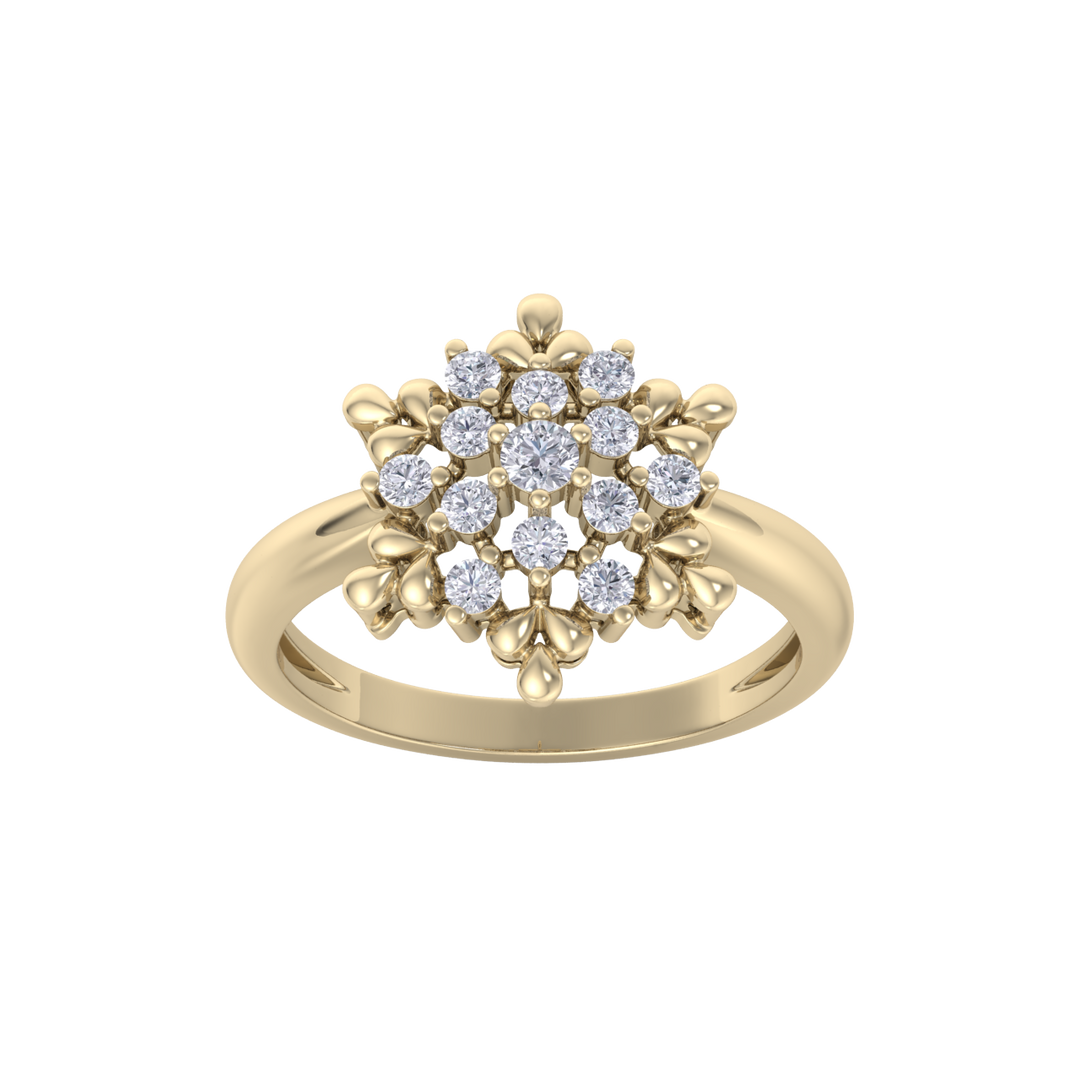 Diamond ring in rose gold with white diamonds of 0.37 ct in weight