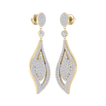 Load image into Gallery viewer, Teardrop earrings in yellow gold with white diamonds of 1.08 ct in weight