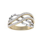 Load image into Gallery viewer, Beautiful ring in rose gold with white diamonds of 0.50 ct in weight