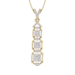 Load image into Gallery viewer, Pendant in yellow gold with white diamonds of 0.63 ct in weight