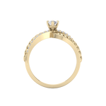 Load image into Gallery viewer, Diamond ring in yellow gold with white diamonds of 0.22 ct in weight
