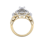 Load image into Gallery viewer, Statement ring in yellow gold with white diamonds of 1.90 ct in weight