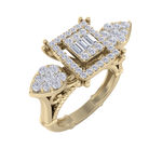 Load image into Gallery viewer, Diamond ring in yellow gold with white diamonds of 0.75 ct in weight