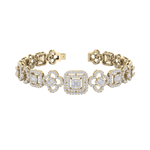 Load image into Gallery viewer, Statement bracelet in rose gold with white diamonds of 2.82 ct in weight