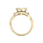 Load image into Gallery viewer, Elegant ring in yellow gold with white diamonds of 0.22 ct in weight