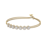 Load image into Gallery viewer, Classic bracelet in yellow gold with white diamonds of 1.12 ct in weight