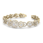 Load image into Gallery viewer, Statement bracelet in rose gold with white diamonds of 2.53 ct in weight