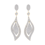 Load image into Gallery viewer, Teardrop earrings in rose gold with white diamonds of 1.08 ct in weight