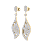 Load image into Gallery viewer, Teardrop earrings in yellow gold with white diamonds of 1.08 ct in weight