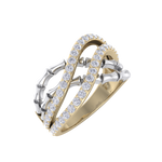 Load image into Gallery viewer, Beautiful ring in rose gold with white diamonds of 0.50 ct in weight