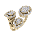 Load image into Gallery viewer, Statement ring in yellow gold with white diamonds of 0.73 ct in weight