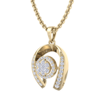 Load image into Gallery viewer, Halo Pendant in white gold with white diamonds of 0.26 ct in weight