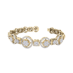Load image into Gallery viewer, Statement bracelet in white gold with white diamonds of 1.92 ct in weight