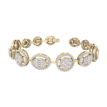 Load image into Gallery viewer, Statement bracelet in rose gold with white diamonds of 2.94 ct in weight