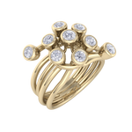 Load image into Gallery viewer, Beautiful ring in rose gold with white diamonds of 0.72 ct in weight