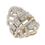 Load image into Gallery viewer, Statement ring in yellow gold with white diamonds of 1.91 ct in weight