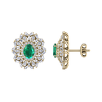 Load image into Gallery viewer, Stud earrings in yellow gold with white diamonds of 2.34 ct in weight