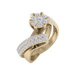 Load image into Gallery viewer, Engagement ring in white gold with white diamonds of 0.74 ct in weight