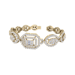Load image into Gallery viewer, Statement bracelet in white gold with white diamonds of 2.30 ct in weight