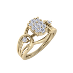Load image into Gallery viewer, Beautiful ring in yellow gold with white diamonds of 0.36 ct in weight