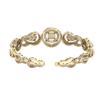 Load image into Gallery viewer, Statement bracelet in yellow gold with white diamonds of 2.20 ct in weight