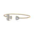 Load image into Gallery viewer, Cuff bracelet in rose gold with white diamonds of 0.53 ct in weight