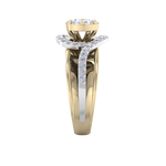 Load image into Gallery viewer, Solitaire ring in yellow gold with white diamonds of 0.50 ct in weight
