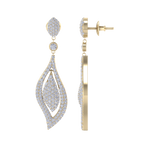 Load image into Gallery viewer, Teardrop earrings in white gold with white diamonds of 1.08 ct in weight