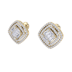 Load image into Gallery viewer, Stud earrings in rose gold with white diamonds of 0.88 ct in weight