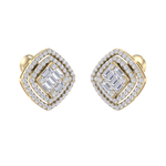 Load image into Gallery viewer, Stud earrings in white gold with white diamonds of 0.88 ct in weight