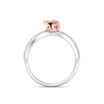 Load image into Gallery viewer, Rose Garden ring in white gold with white diamond of 0.25 ct in weight
