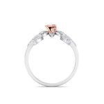 Load image into Gallery viewer, Rose Garden ring in white gold with white diamond of 0.25 ct in weight
