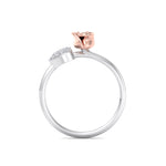 Load image into Gallery viewer, Rose Garden ring in white gold with white diamond of 0.10 ct in weight
