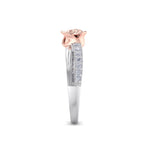 Load image into Gallery viewer, Rose Garden ring in white gold with white diamond of 0.20 ct in weight
