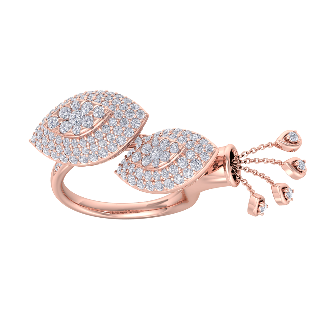 Diamond ring in white gold with white diamonds of 1.73 ct in weight