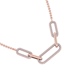 Load image into Gallery viewer, Diamond chain link necklace in yellow gold with white diamonds of 0.33 ct in weight
