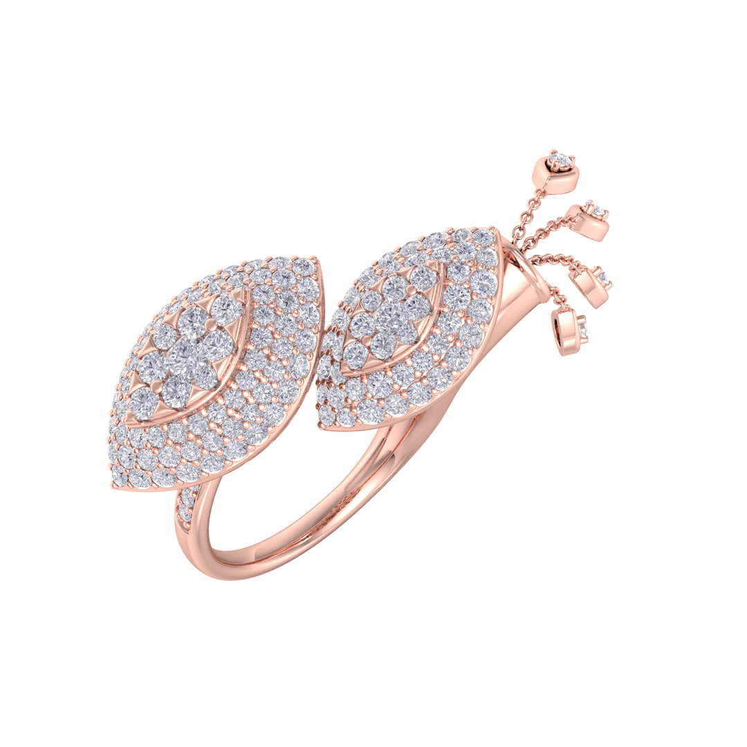 Diamond ring in white gold with white diamonds of 1.73 ct in weight