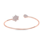 Load image into Gallery viewer, Cuff bracelet in rose gold with white diamonds of 0.68 ct in weight
