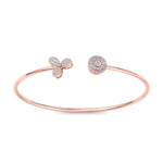 Load image into Gallery viewer, Cuff bracelet in yellow gold with white diamonds of 0.47 ct in weight
