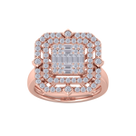 Load image into Gallery viewer, Grande square diamond ring in white gold with white diamonds of 1.36 ct in weight
