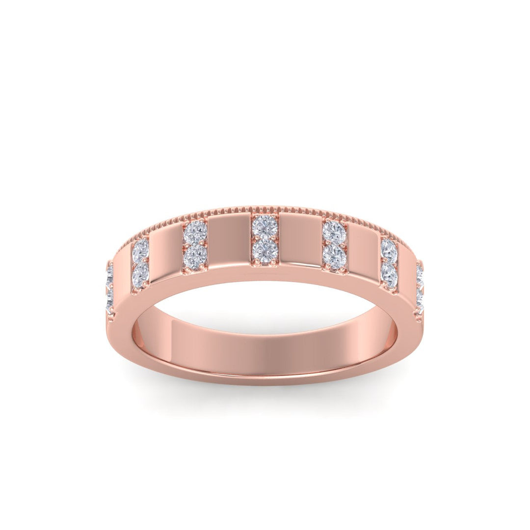 Beautiful Ring in yellow gold with white diamonds of 0.21 ct in weight