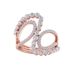 Load image into Gallery viewer, Intertwined ring in rose gold with white diamonds of 1.20 ct in weight
