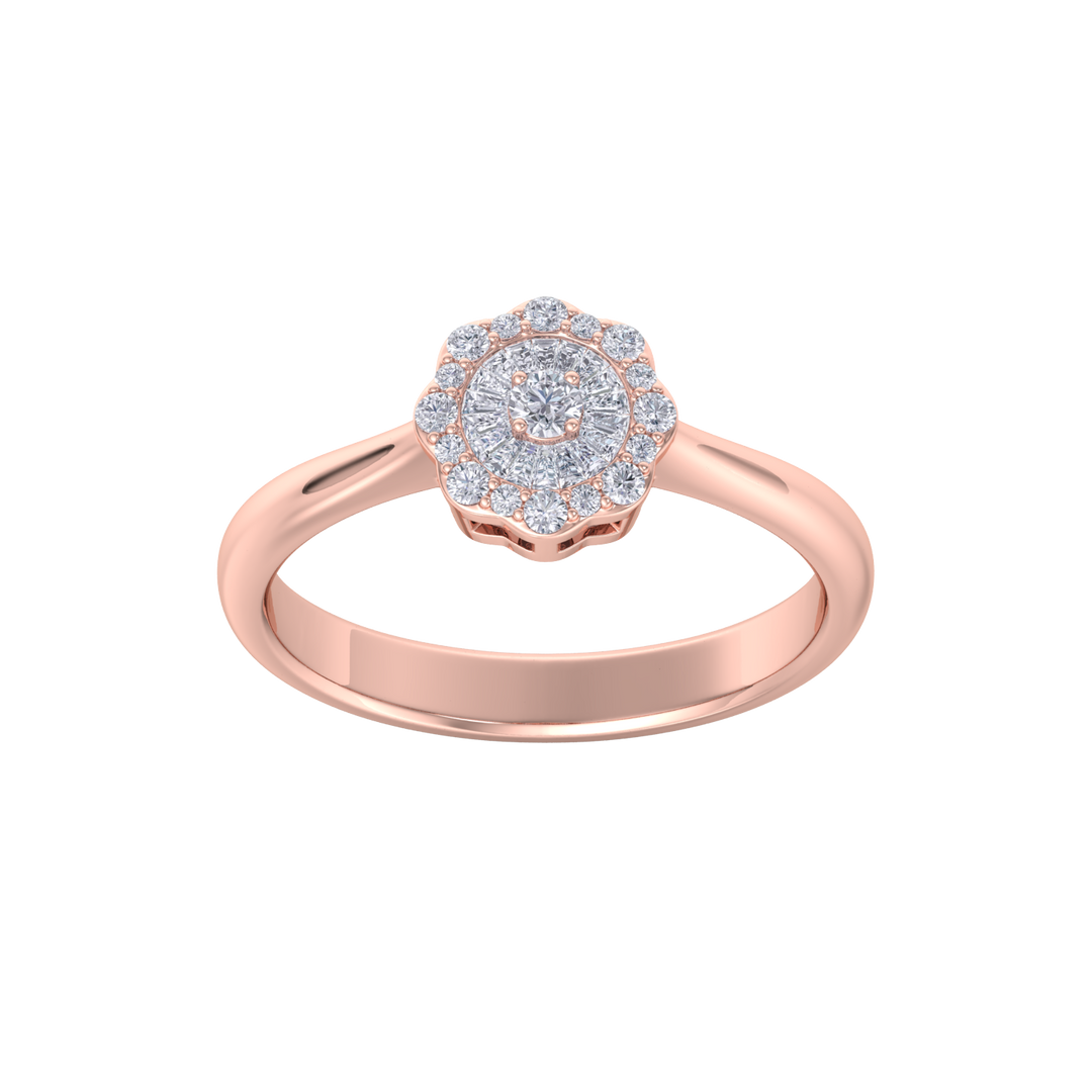 Diamond ring in white gold with white diamonds of 0.32 ct in weight