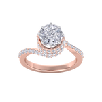 Load image into Gallery viewer, Beautiful Diamond ring in rose gold with white diamonds of 2.04 ct in weight
