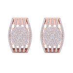 Load image into Gallery viewer, Beautiful Stud Earrings in yellow gold with white diamonds of 1.27 in weight
