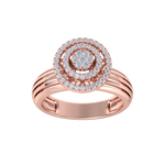 Load image into Gallery viewer, Diamond ring in rose gold with white diamonds of 0.33 ct in weight
